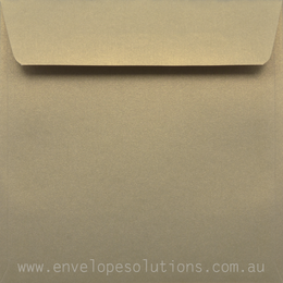 Square - 150 x 150mm Curious Metallic Gold Leaf 120gsm Envelopes