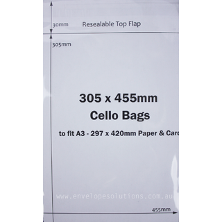 305 x 455mm BOPP "Cello" Bags