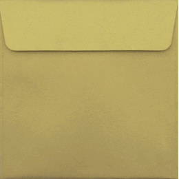 Square - 130 x 130mm Majestic Metallics Luxus Real Gold 120gsm Envelopes