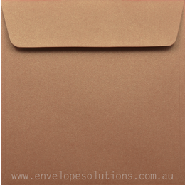 Square - 150 x 150mm Curious Metallic Cognac 120gsm Envelopes