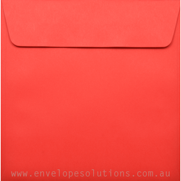 Square - 160 x 160mm Kaskad Rosella Red 100gsm Envelopes