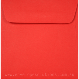 Square - 90 x 90mm Kaskad Rosella Red 100gsm Envelopes