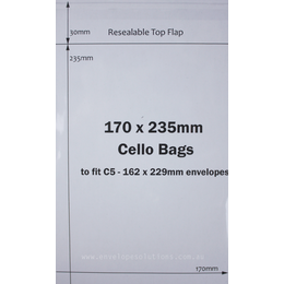 170 x 235mm BOPP "Cello" Bags