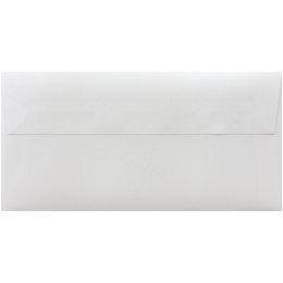 DL - 110 x 220mm Majestic Metallics Snow White 120gsm Envelopes