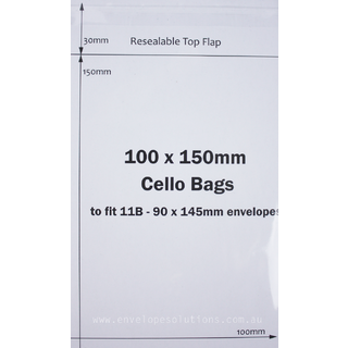 100 x 150mm BOPP "Cello" Bags