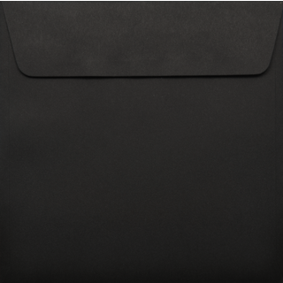 Square - 130 x 130mm Lessebo Colours Pitch Black 120gsm Envelopes