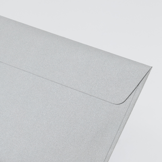 Square - 130 x 130mm Majestic Metallics Moonlight Silver 120gsm Envelopes