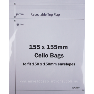 Square - 155 x 155mm BOPP "Cello" Bags