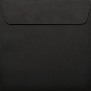 Square - 160 x 160mm Lessebo Colours Pitch Black 120gsm Envelopes
