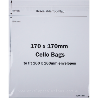 Square - 170 x 170mm BOPP "Cello" Bags