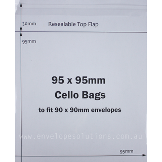 Square - 95 x 95mm BOPP "Cello" Bags