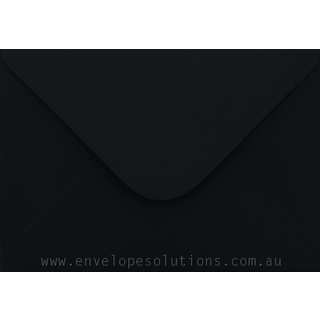 Card Envelope - 131 x 187mm Lessebo Colours Pitch Black 120gsm