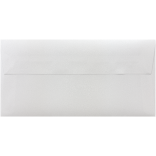 DL - 110 x 220mm Majestic Metallics Snow White 120gsm Envelopes
